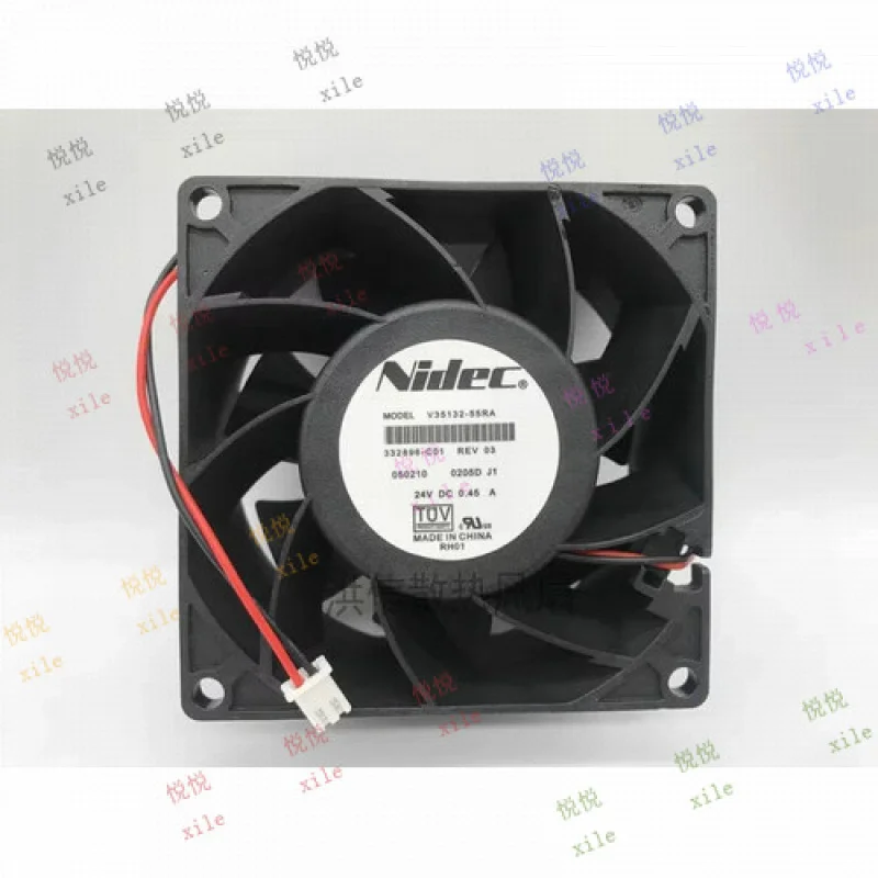 

L L FOR Nidec V35132-55RA DC24V 0.45A 2-Pin Inverter Axial Cooling Fan