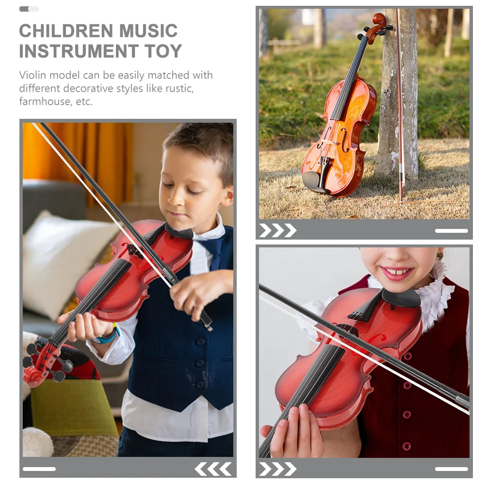 Instruments Small Adornment Stringed Kid Violin Plaything Decorative Paste Photo Prop Toddler Music Enlightenment Toy