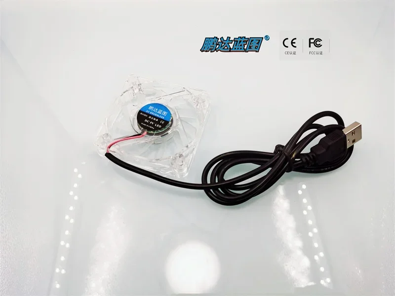 Silent Pengda Blueprint 6010 6CM Hydraulic Bearing 24V 12V 5V Light Emission LED Transparent USB Cooling Fan60*60*10MM