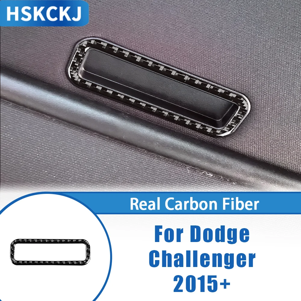 

For Dodge Challenger 2015+ Carbon Fiber Sun Roof Handle Frame Decoration Car Accessories Interior Cover Trim Modified Sticker