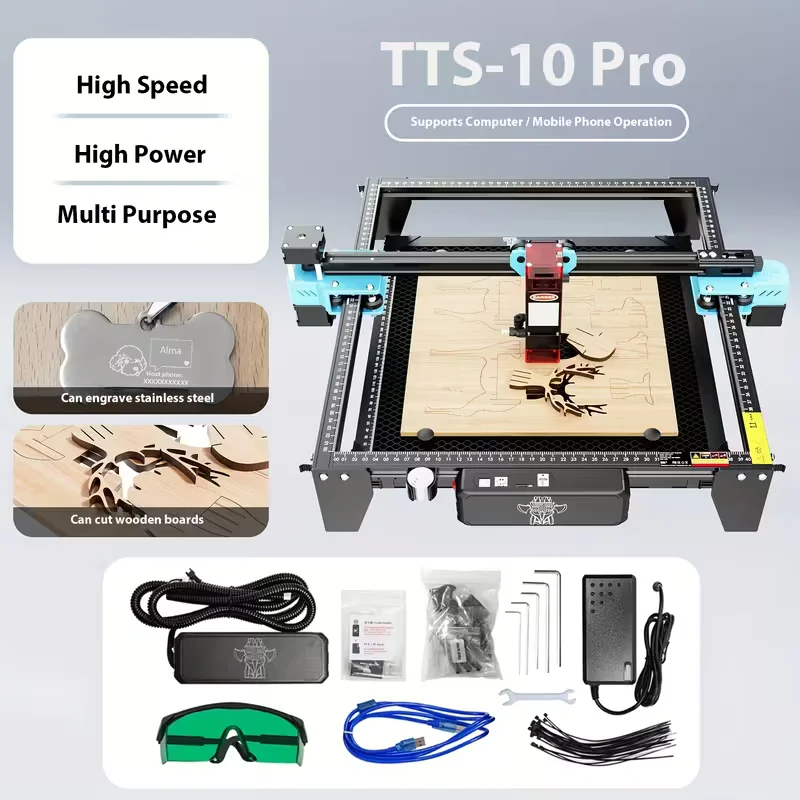 

Two Trees TTS 10 Pro Laser Engraver With Wifi Offline Control 10W Laser Engraving Machine for Glass Metal Leather Carving