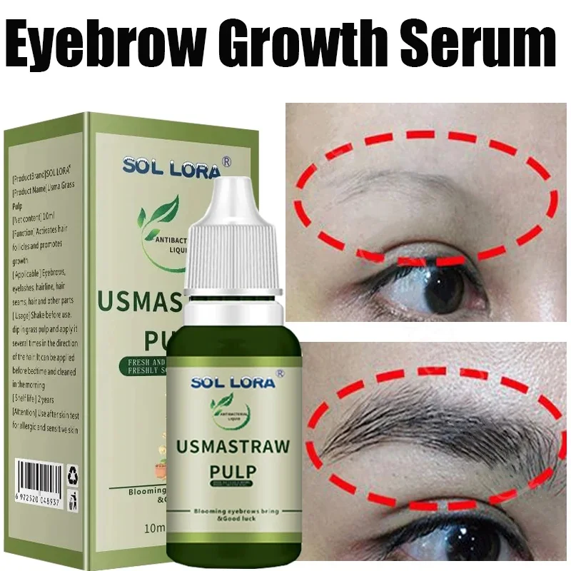 ﻿ Natural Eyebrow Eyelash Growth Serum Nourish Hair Follicles  Get Longer Fuller Thicker Eyebrow Anti Hair Loss Product Makeup