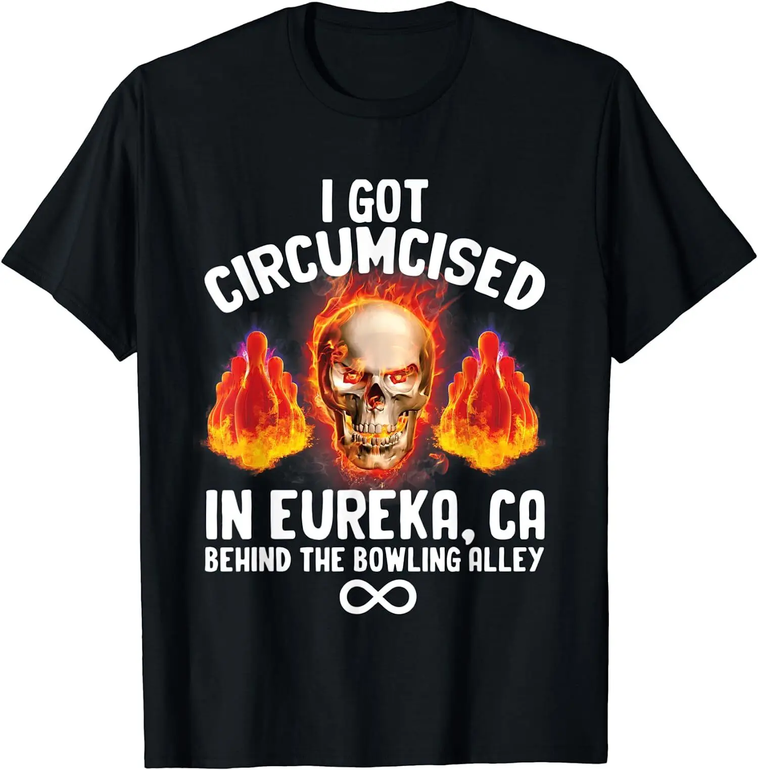 NEW LIMITED Circumcised Bowling Oddly Specific Humor Weird Funny Meme T-Shirt