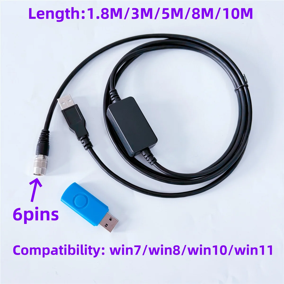 

Download Data USB Cable for Nikon Total Stations 6 PIN NIKON CABLE NPL 352 / DTM 522 / DTM 322 / DTM552 win7 Win8 win10 win11