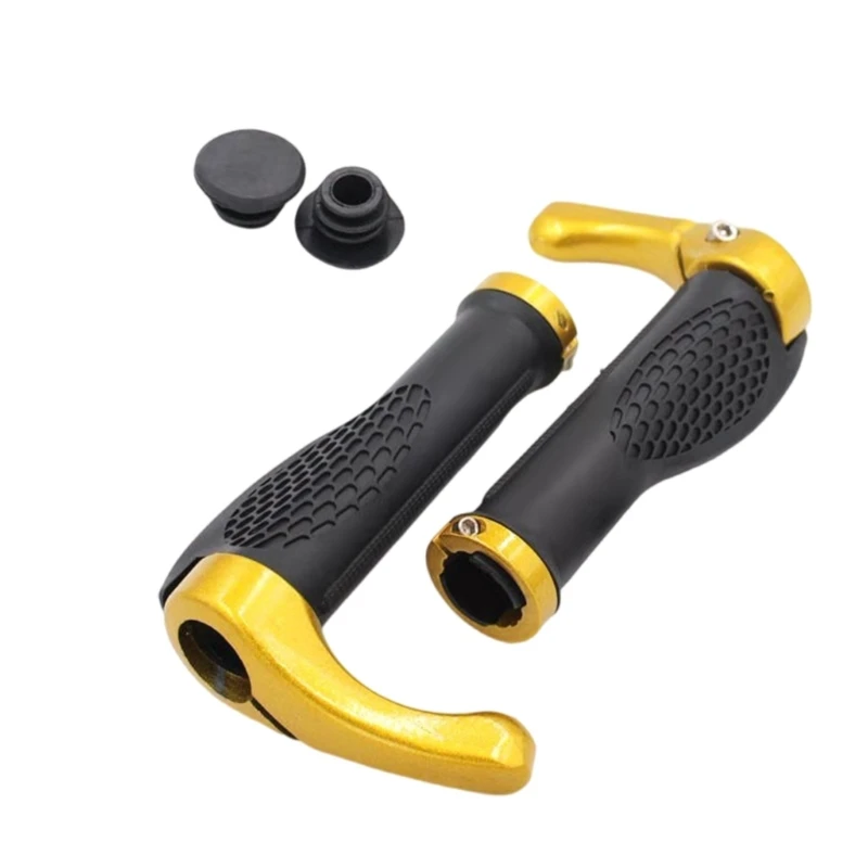 Ergonomical Bikes Grip Handle DustProof Bicycles Grip Antiskid Bicycles Handlebars Grip Rubber Bilaterally Locking R66E