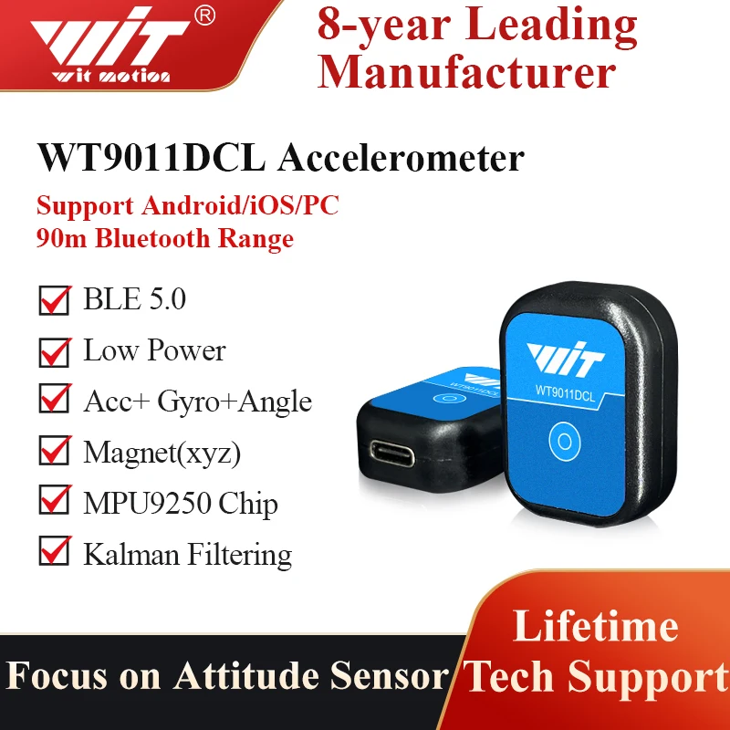 WitMotion WT9011DCL-BT50 Bluetooth 5.0 Accéléromètre pouvez-vous roscope Capteur d\'angle Boussole électronique Magnétomètre Inclinomètre