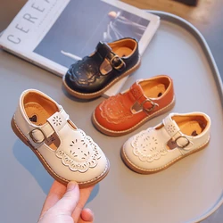 Scarpe in pelle per bambini modelli quattro stagioni marrone morbido ragazzi ragazze scarpe Casual per bambini Beige moda bambino scarpe da passeggio per bambini