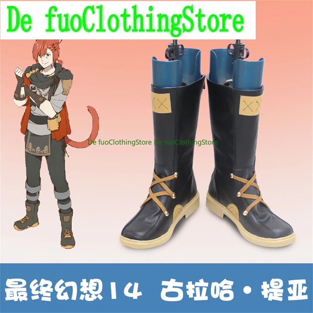 

FINAL FANTASY XIV A Realm Reborn FF14 Graha Tia Cosplay Shoes Boots Game Anime Carnival Party Halloween Chritmas DefuoClothing