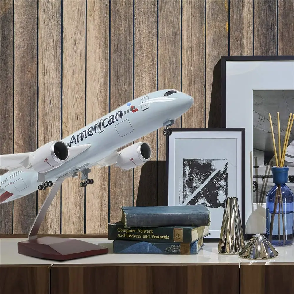 

Aircraft Model 1:130 Scale Resin 43CM B787 American Airline Adults Fun Airplane Model Dreamliner Collection Display Decor