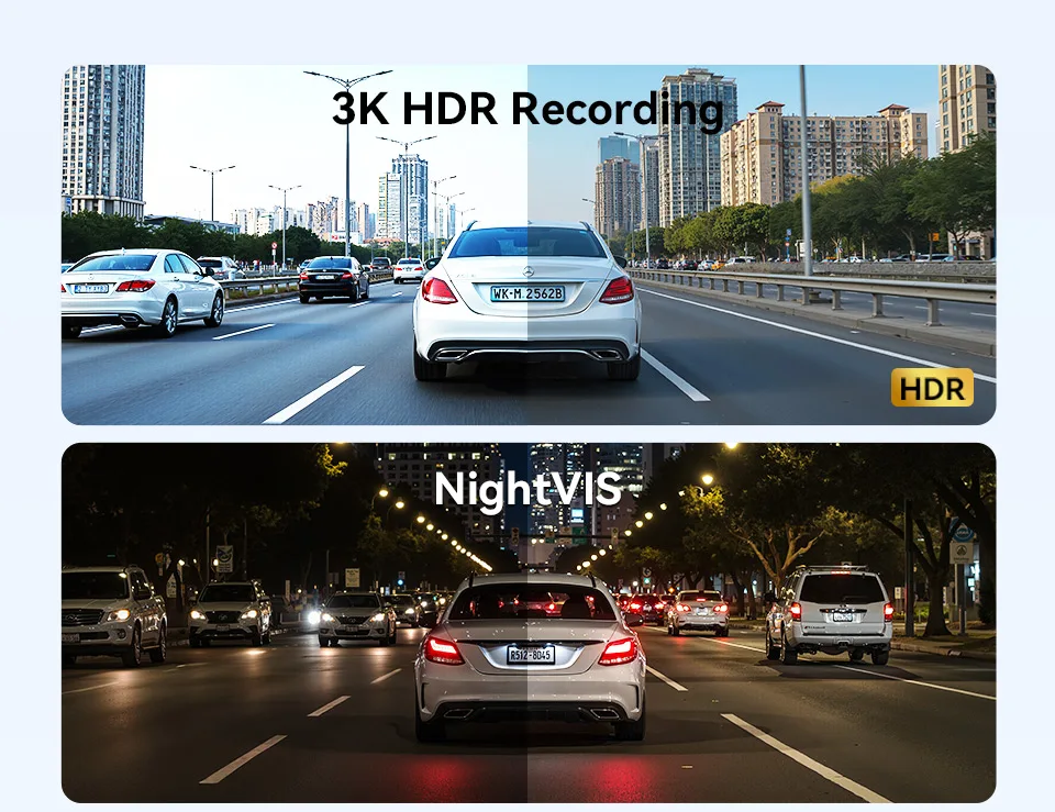 dashcam für auto dashcam dashcam 4k deutsch DDPAI MINI Pro 3K Dashcam 1620P HDR 143 Grad Weitwinkel Nachtsicht WDR Sprachsteuerung 24-Stunden-Parküberwachung WiFi Auto-DVR motorrad kamera rückfahrkamera kabellos – Detail 7
