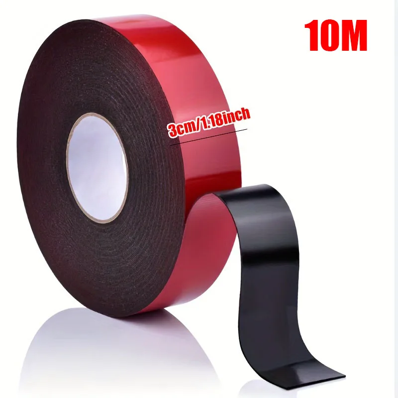 1pc 10M Strong Double-Sided Adhesive Glue Tape Super Sticky With Red Liner Waterproof Anti-collision Insulation Foam Tapes