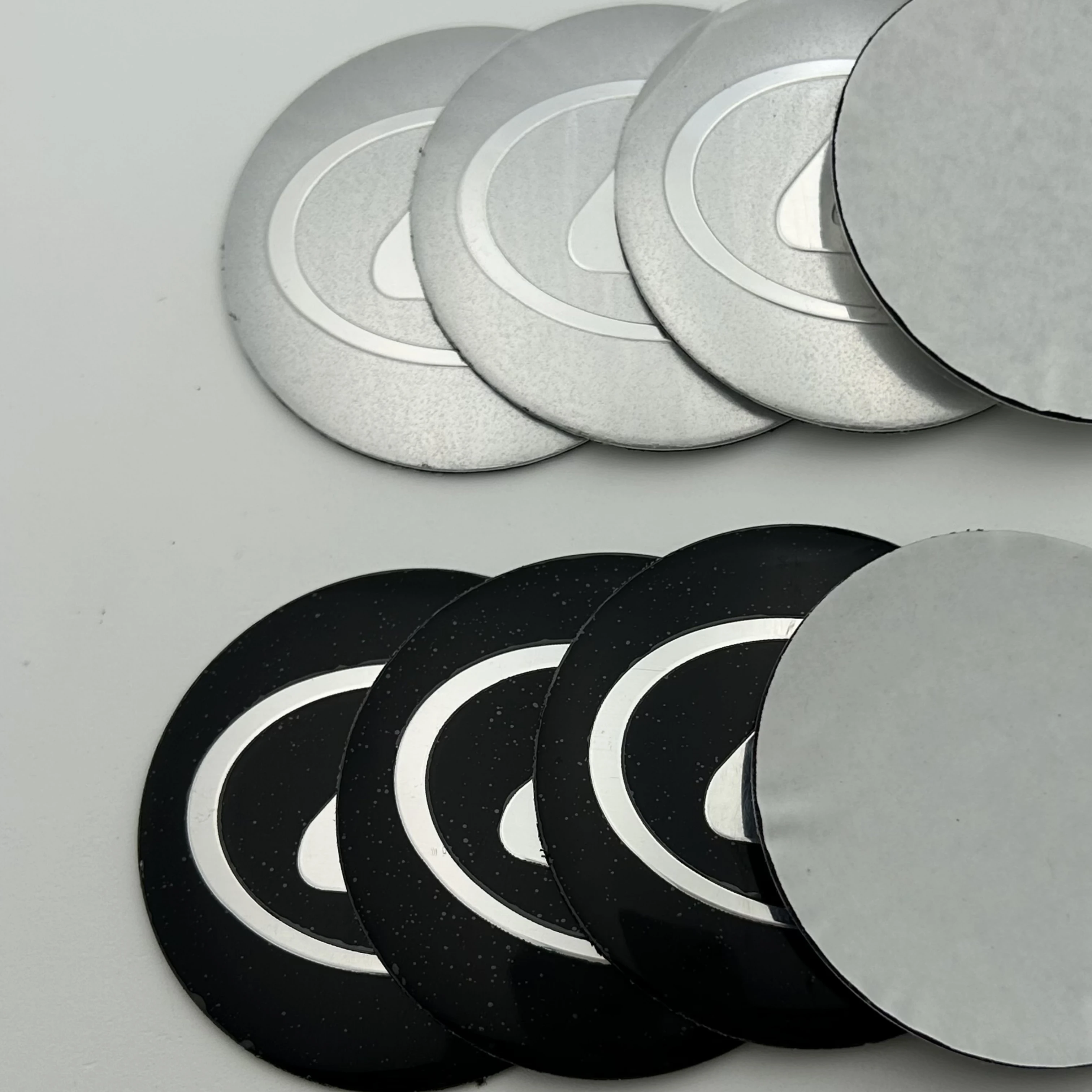 4 pieces/set 56mm 60mm 65mm high-quality Aluminum black/silver Car Wheel Center Cap Badge Emblem Sticker Decal