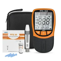 URIT 5 In1 TC/HDL/TG/LDL Blood Lipid Analyzer Monitoring Total Cholesterol Triglycerid Automatic PFS30A Lipid Analyzer Meter