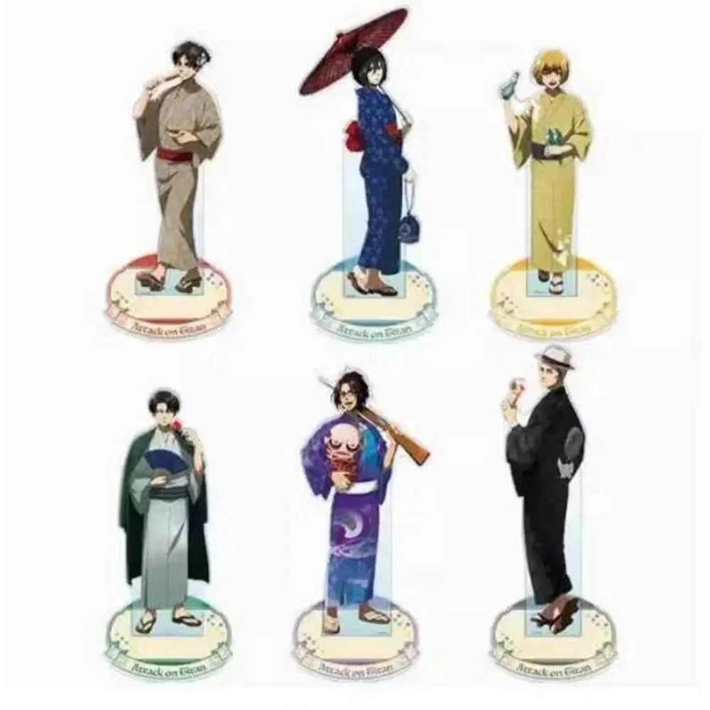 

НОВАЯ коллекция аниме для косплея, декор для рабочего стола, игра «Атака Титанов», Эрен Йегер, Микаса Акерман, подставка, фигурка, акриловая модель, тарелка, подарок