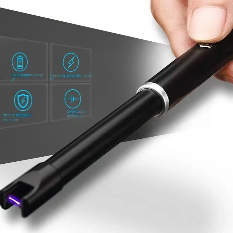 USB الإلكترونية نبض قوس أخف يندبروف المحمولة في الهواء الطلق شواء عديمة اللهب أخف المطبخ موقد غاز شمعة التخييم أخف بندقية #4