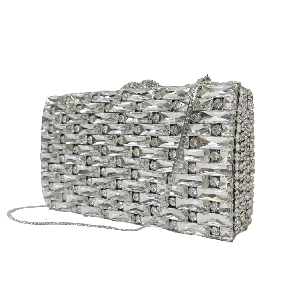 

Diamond Dinner Hollow Diamond Women's Bag Banquet Rhinestone Clutch Bag Stone Handbag New In Handbag Trendy Snap Closure Handbag