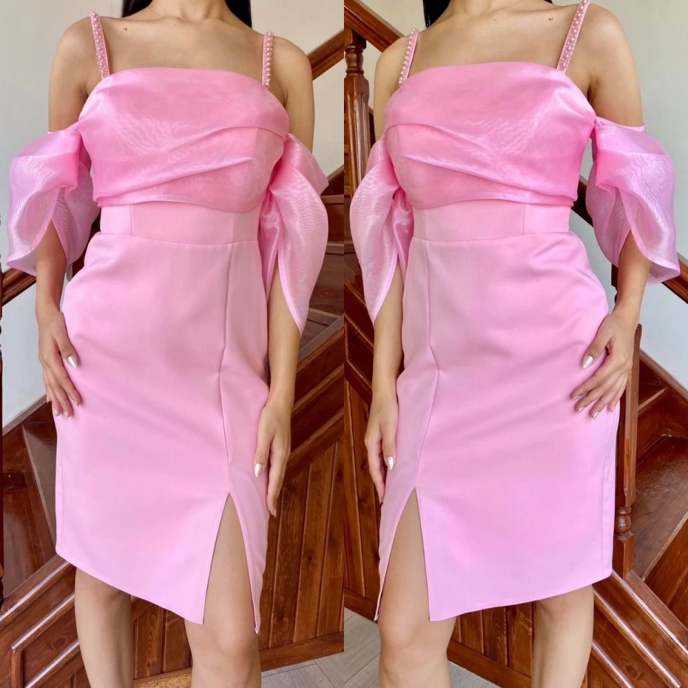 

Ball Evening Dresses Sexy Off-the-shoulder Sheath Cocktail Hugging Beading Chiffon Formal Occasion Gown فساتين نسائيه سهره