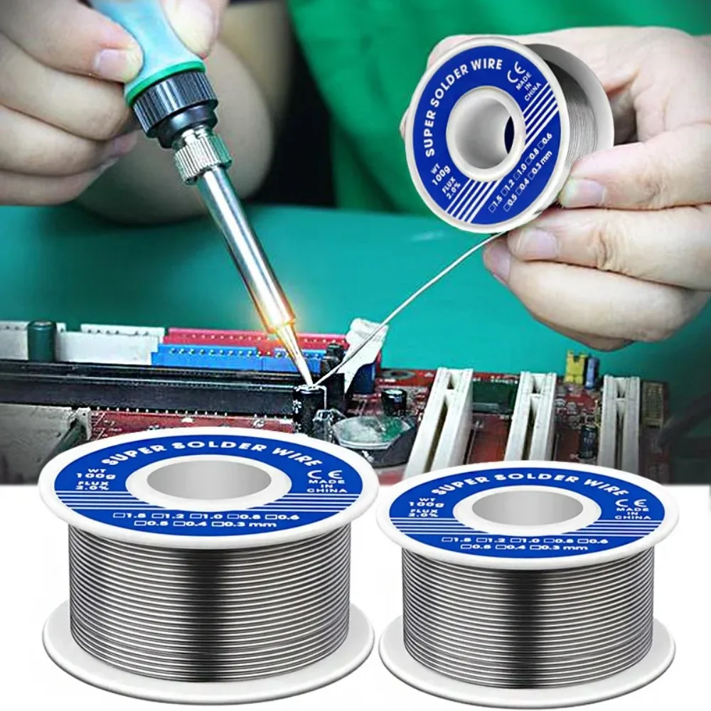 

0.6/0.8/1.0mm Electronic Soldering Wire Solder Wires Rosin Core Tin Multipurpose Welding Wire Flux Iron Wire Reel Household Tool