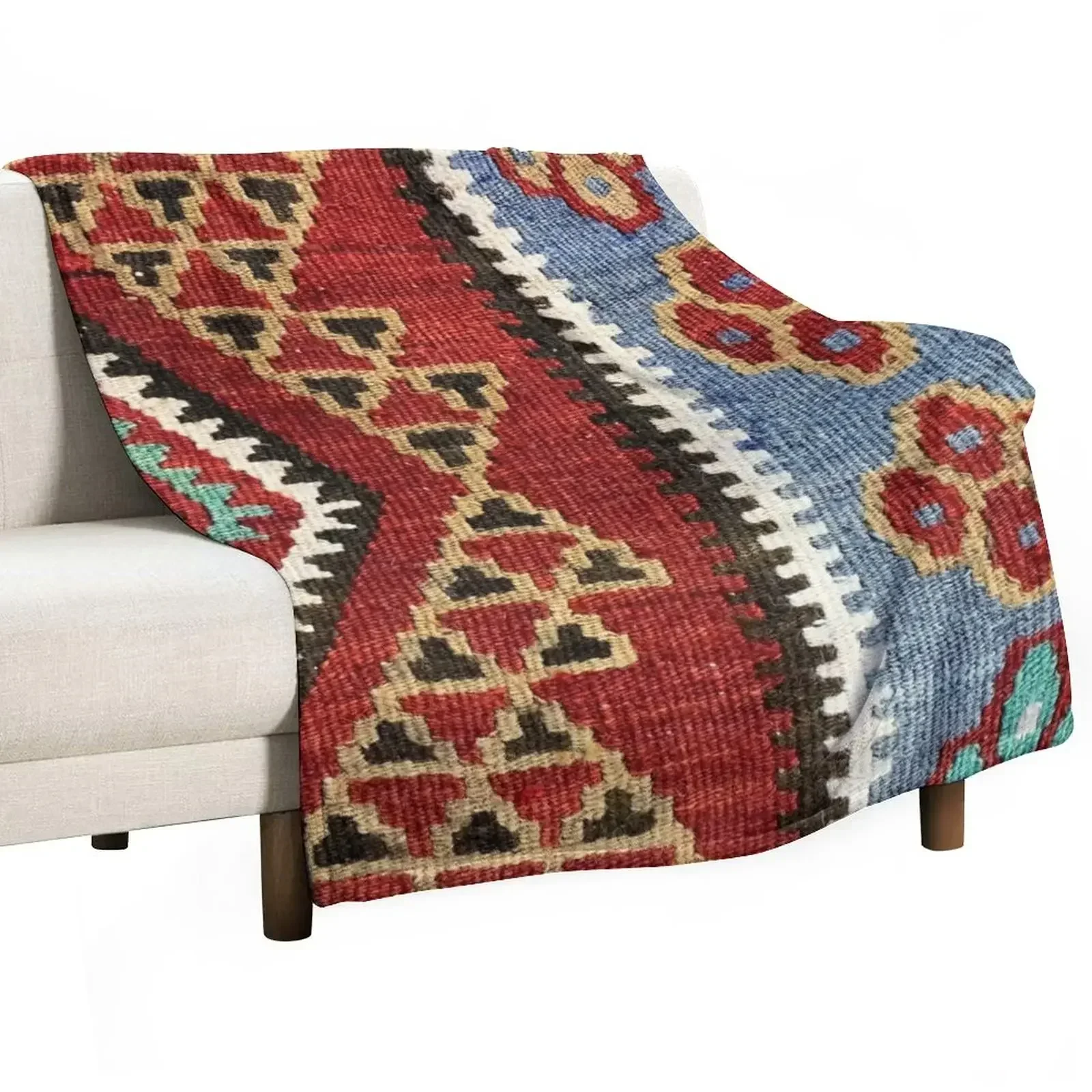 Decorative Kilim, Navaho Weave, Woven Textile Throw Blanket Lightweight Warm Blanket for Indoor Outdoor Use