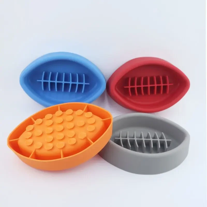 Silicone pet bowl, slow food bowl, slow food grade food bowl with suction cup, anti knock and anti slip dog and cat tableware