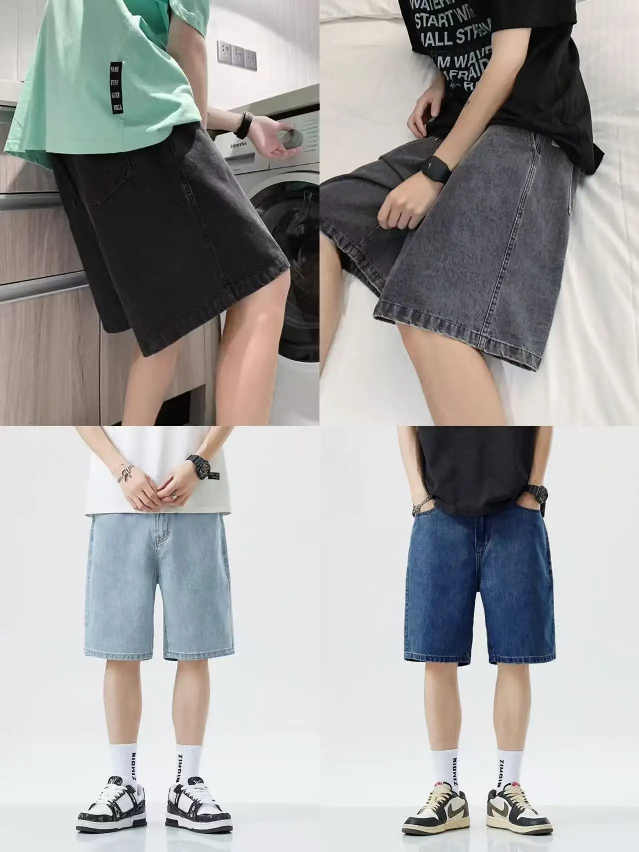 

2025 New Summer Shorts Jeans Men Denim Pants Stretch Dark Blue Fashion Design Men's Jeans Slim Straight Male Short Jeans Hombre