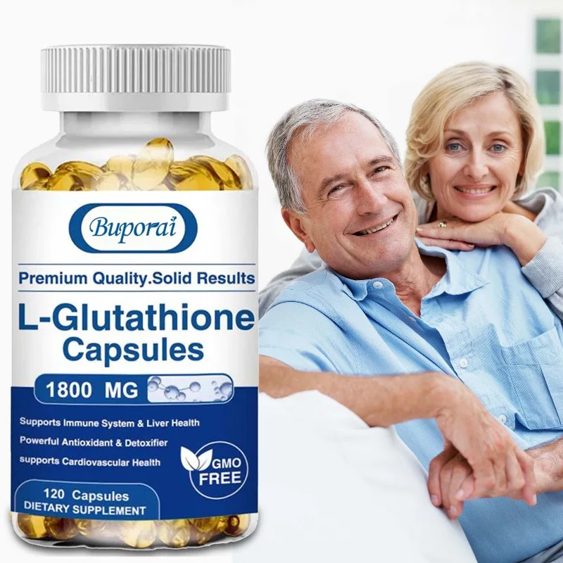 L-Glutathione Capsules 1800mg - Whitening, Reduces Spots, Supports Cell Repair, Promotes Skin, Hair and Nail Health, Vitality