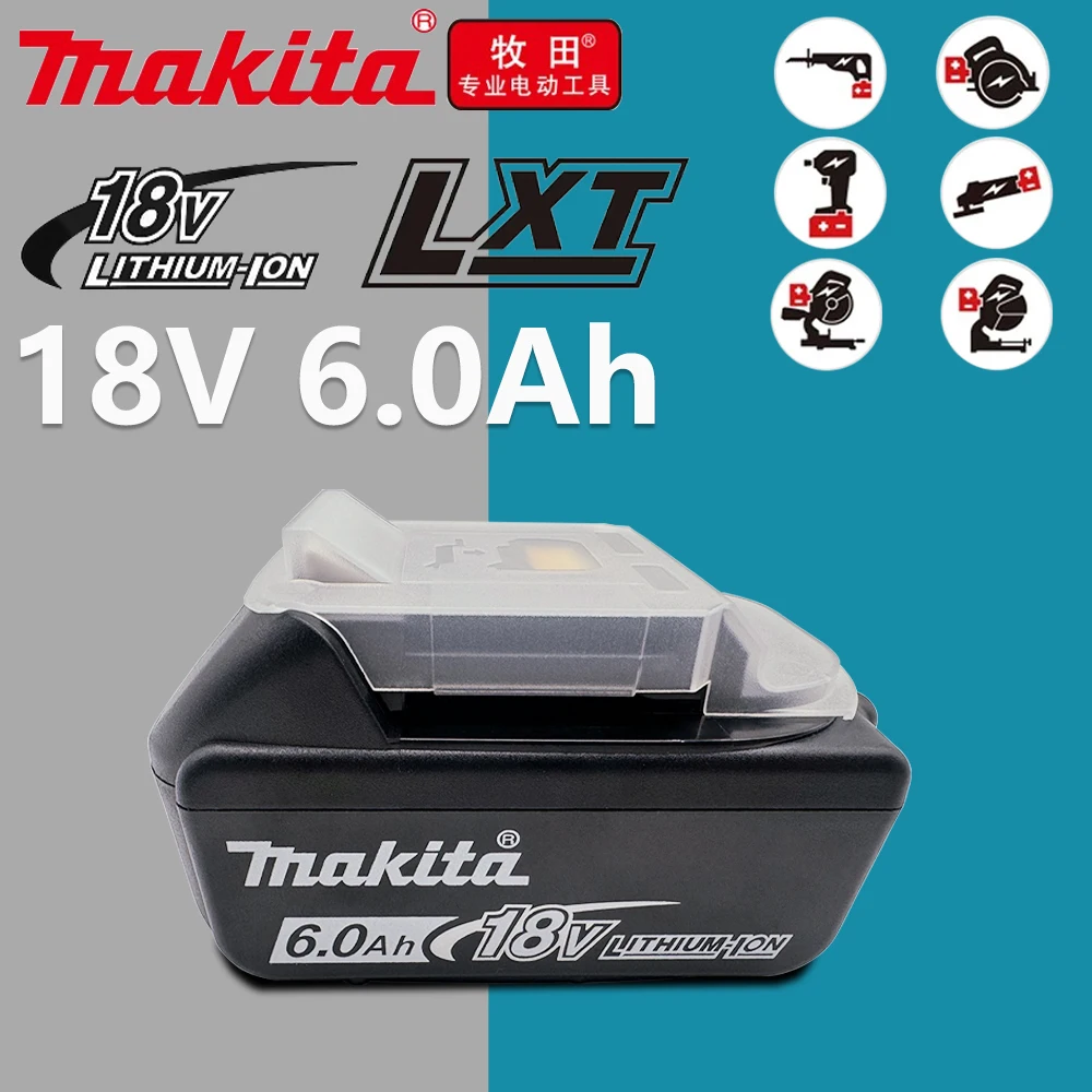 

Makita 18V 6.0Ah/5.0Ah/3.0Ah Rechargeable Li-ion Battery,for Power Tool BL1860 BL1850 BL1830 BL1815 Replacement Lithium Battery