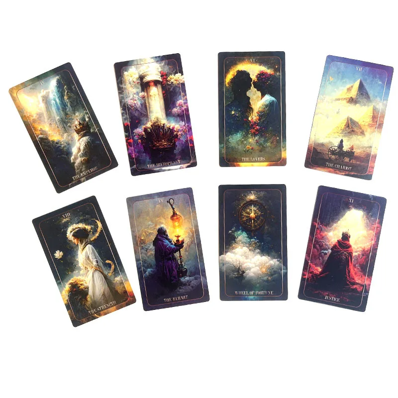 Newest 12x7cm  Delusion Tarot Cards Set for Beginners with GuideBook Board Games Toy Playing Divination Fate Oracle Cards Deck