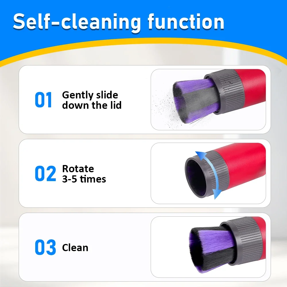 Scratch-free Dusting Brush Spare Part for Dyson V7 V8 V10 V11 V12 V15 Vacuum Cleaners Self-cleaning Soft Bristles Accessories
