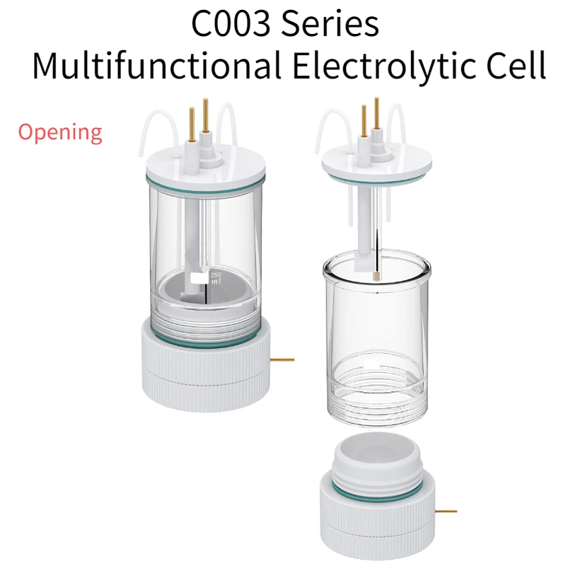 

C003 Series Open Multifunctional Electrolytic Cell Electrochemical Cell Single and Double Layer Removable Sheet Electrode