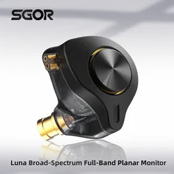 NEW SGOR Luna 13.5MM Planar Driver HiFi in Ear Wired Earphones Music Headphones Bass Monitor Earbuds DJ Headset Type C USB C