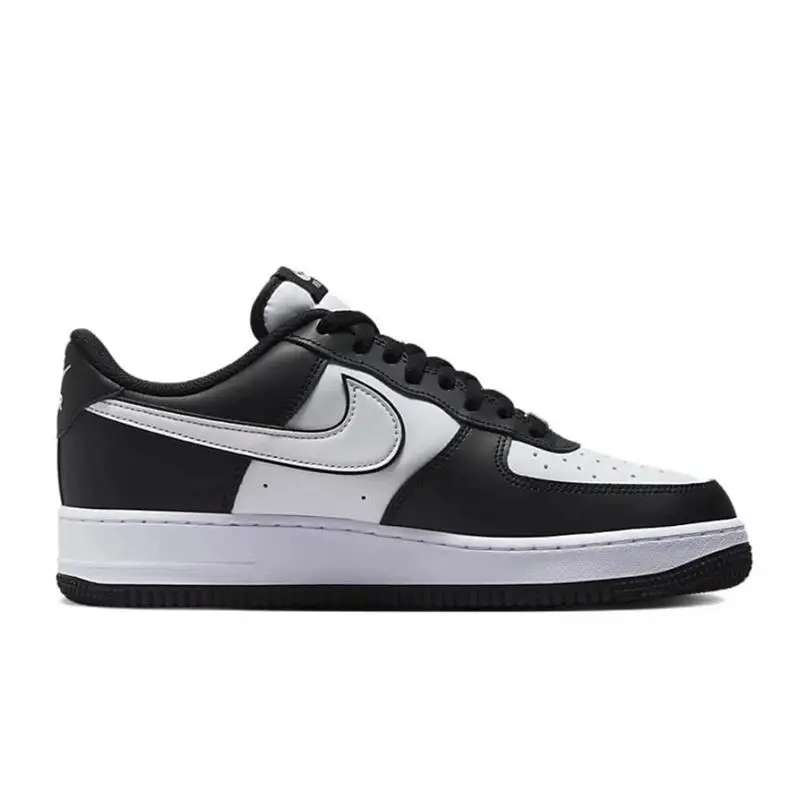 Nike Air Force 1 Low \'07 White Swoosh Panda Skate Shoes For Men Woman Classics All Black Casual Sneakers Af1 Sports Trainers