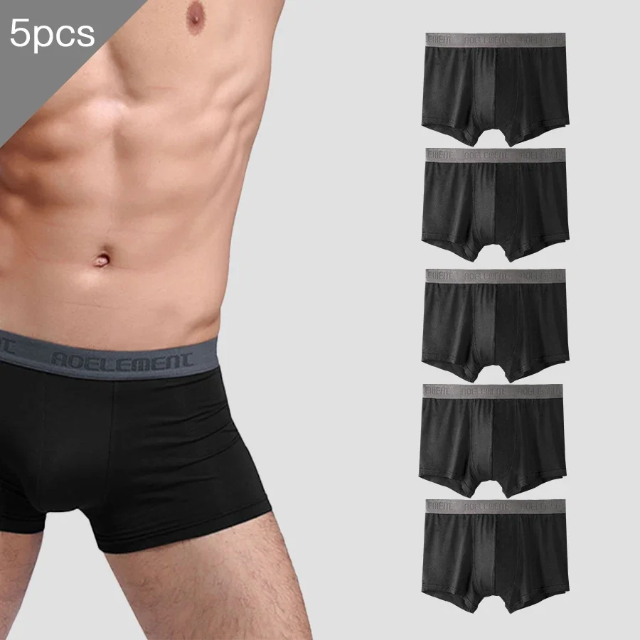 

5pcs Modal men's underwear, mid-waist briefs, sweat-absorbent men's breathable quadrangle pants