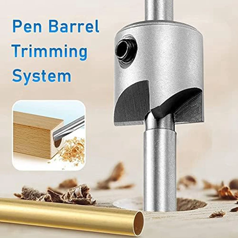 Pen Making Kit Pen Shaft And Pen Holder Trimming Set Wood Turning Mandrel For Making Pen Woodworking Lathe Accessories