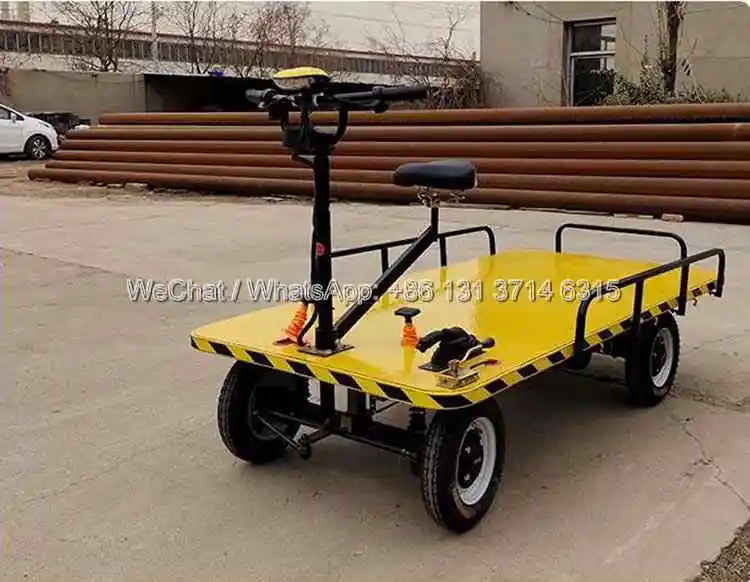 Electric Carry Wagon With 4 Wheels Load Capacity Warehouse Truck Garden Electric Trolley