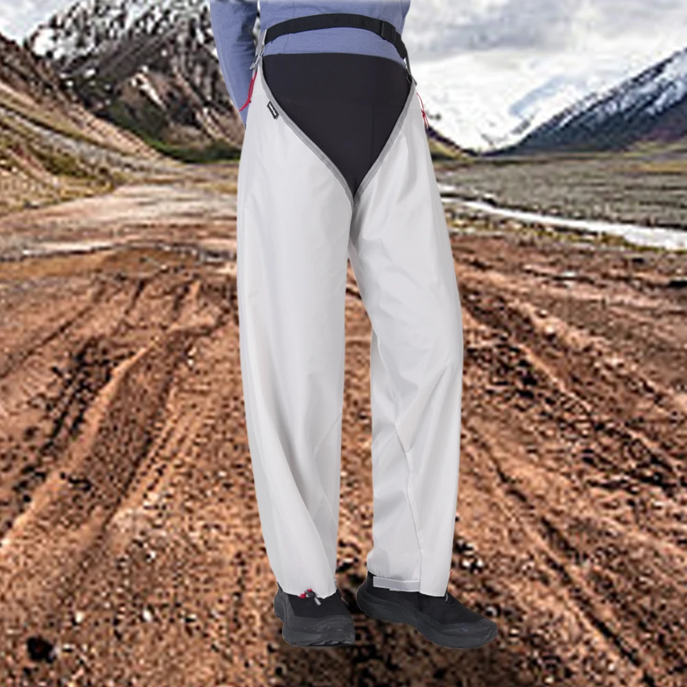 Men Women Leg Cover Waterproof Fishing Split Rain Pants Quick Pull-On Rain Pants for Outdoor Cycling Hiking Fishing