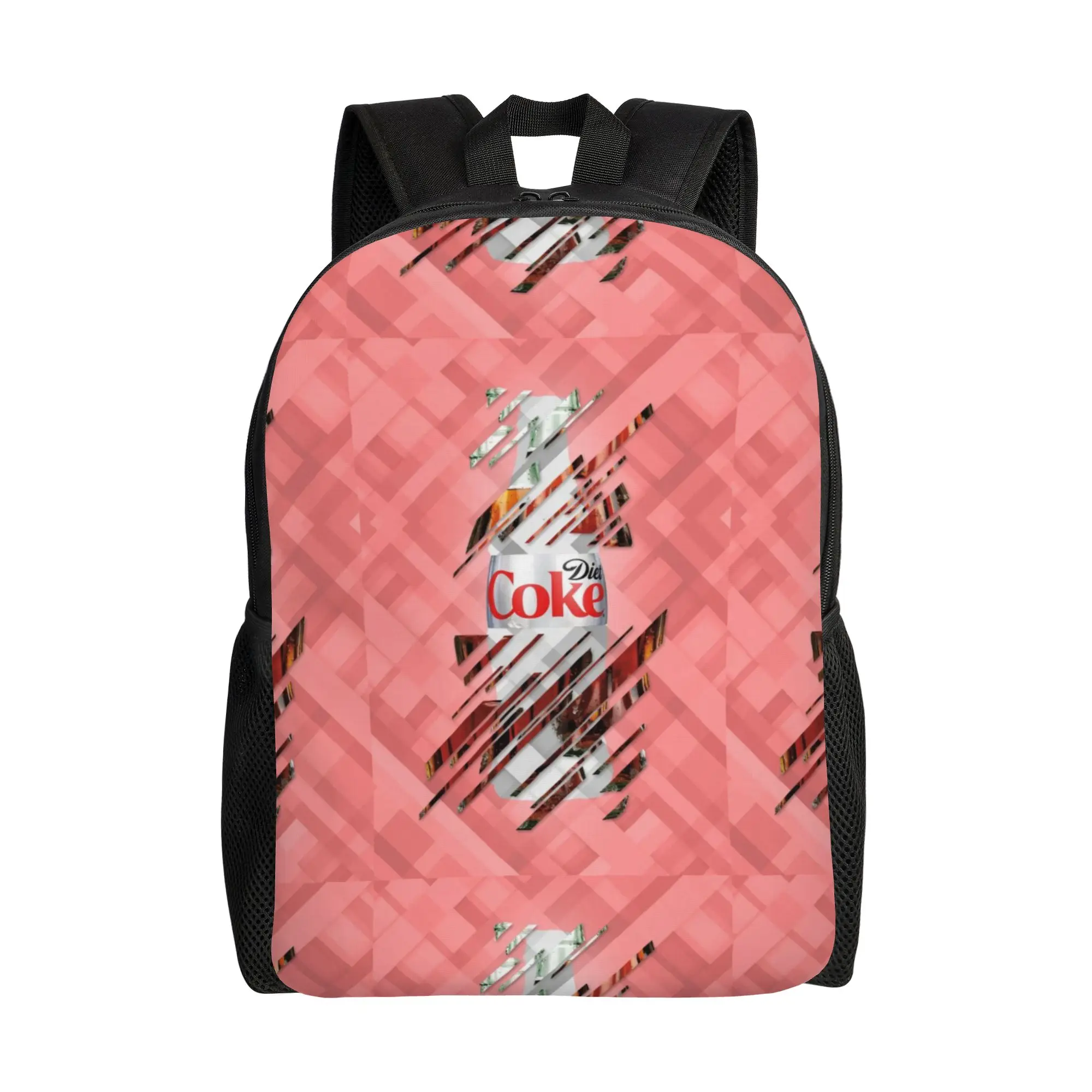 

dDiet Coke Shattered Glass Geometric dDiet Coke Schoolbag Students Daily Large Capacity Laptop Bag Back To School Season
