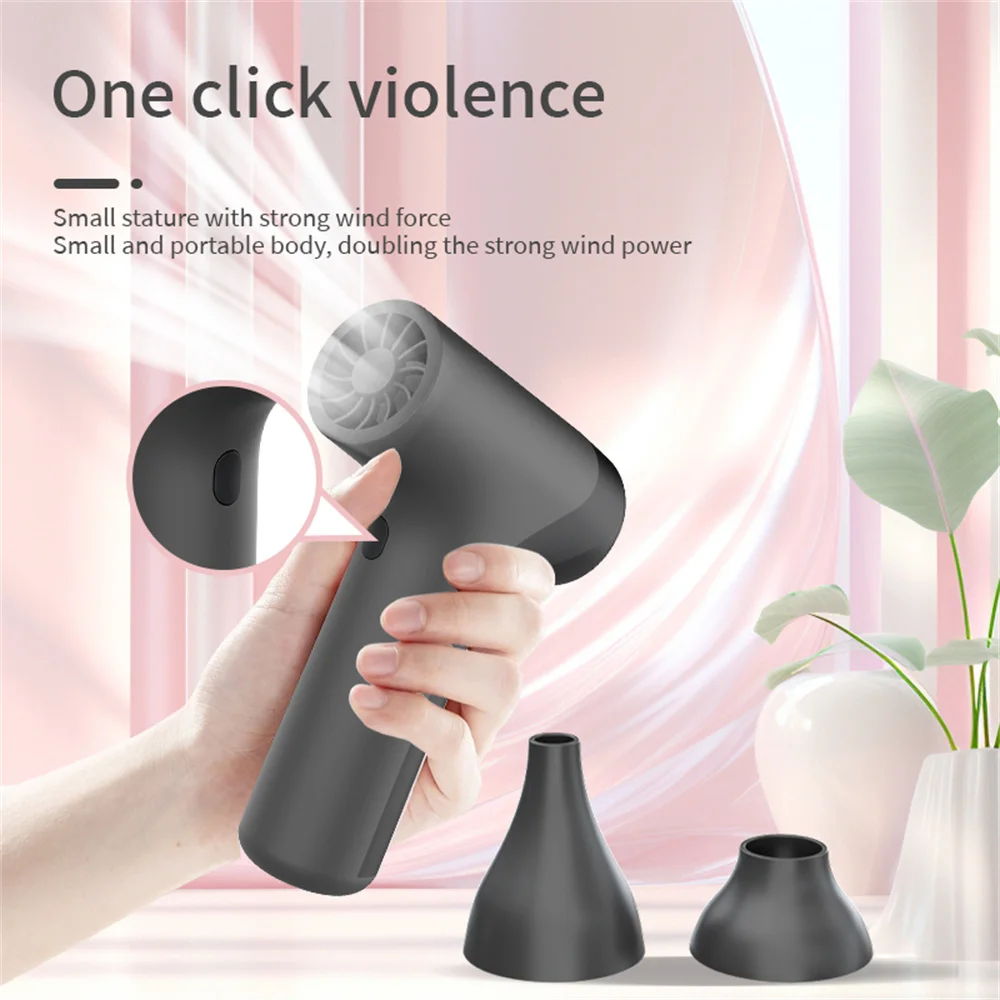 handheld turbo jet fan sem fio air blower brushless motor poeira cleaner soprando succao air gun secador de cabelo velocidade 01