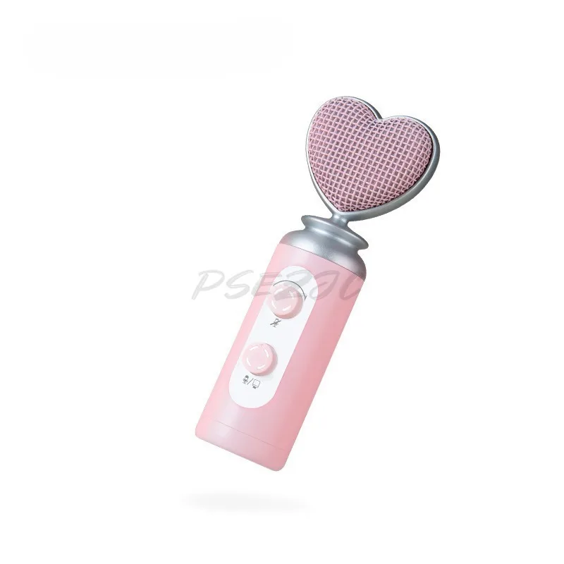 ES520 ميكروفون لطيف على شكل قلب فتاة متوافق مع ميكروفون الكمبيوتر المكتبي للبث المباشر لبرنامج الغناء