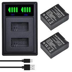 1600mAh AHDBT-301 302 Battery+LED USB Charger for GoPro Hero3+Go Pro hero 3 hero 3 Black Edition White Silver Edition HD Cameras