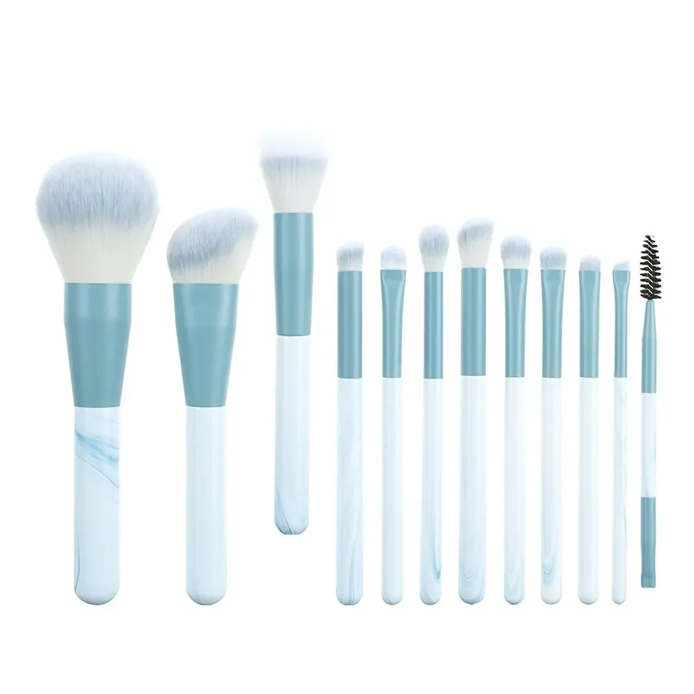 Conjunto de pincéis de maquiagem macios, 12 peças, para base de beleza cosmética, blush, pó, sombra, corretivo, mistura, pincel de maquiagem