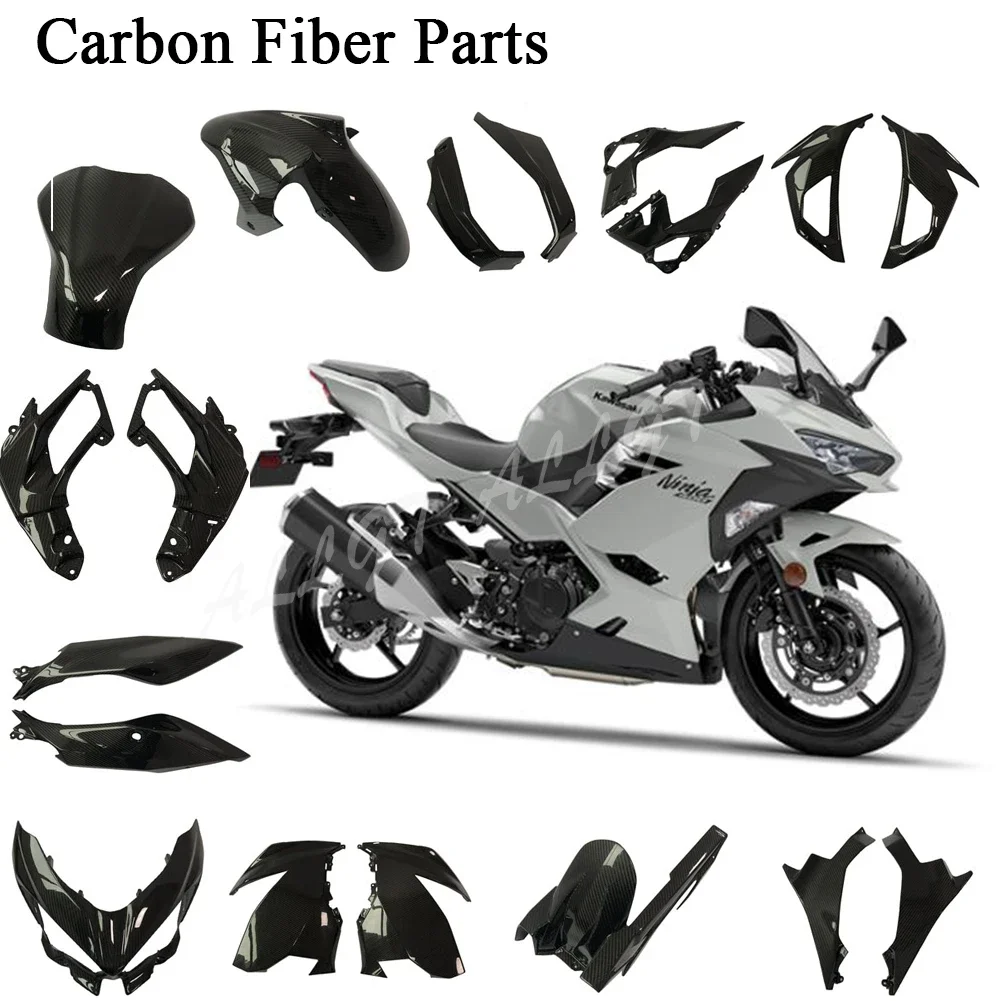 Carbon Fiber Parts For Kawasaki Ninja 400 2018 2019 Front/Rear Fender, Lower/ Tail, Lower Mid Side Fairing Cowl