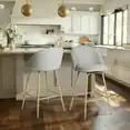 

26" Counter Height Bar Stools Set Of 2, Swivel Stools For Kitchen Island, Grey