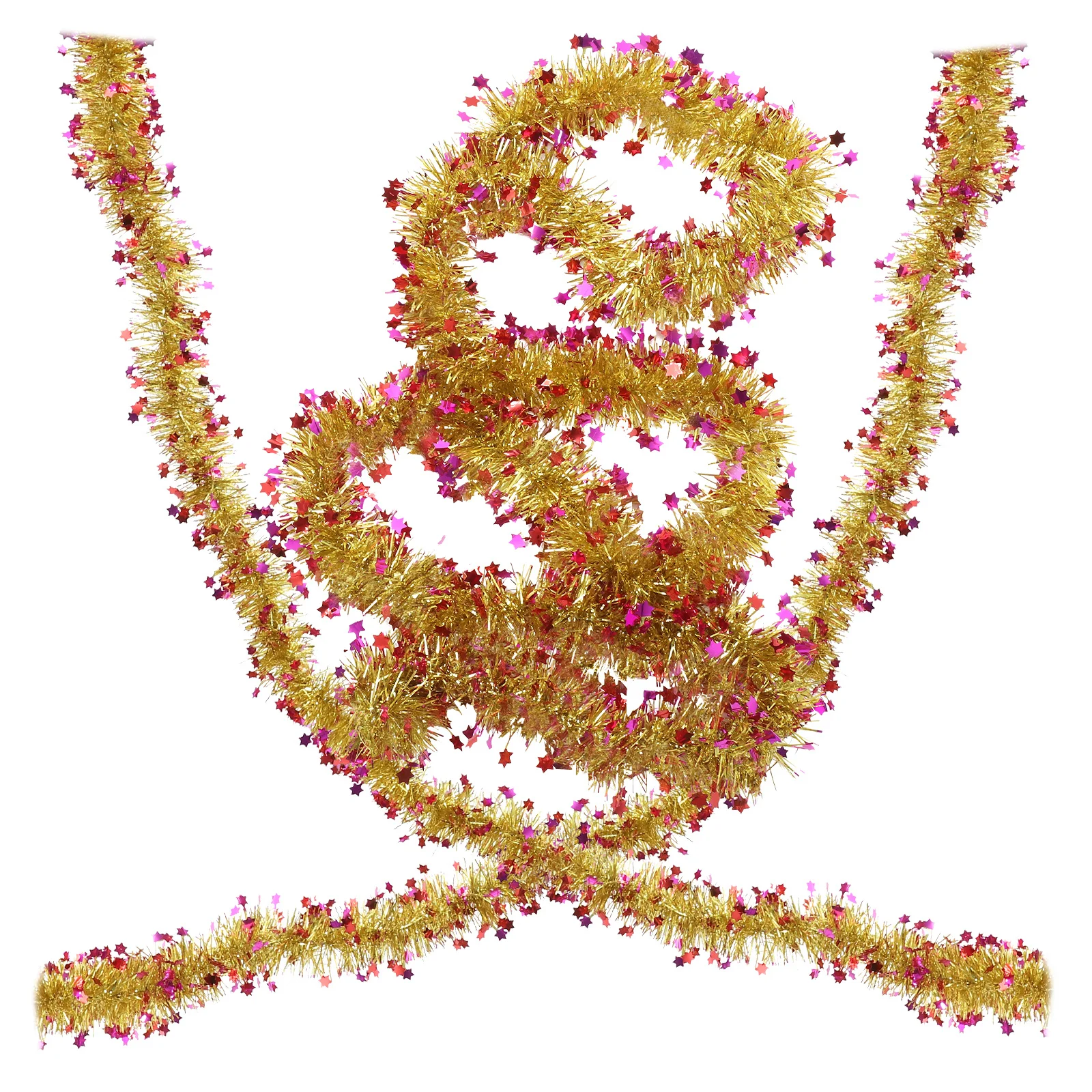 

3Pcs Christmas Wall Hanging Garland Shiny Star Decoration Xmas Party Decor Front Door DIY Garland Christmas Decoration