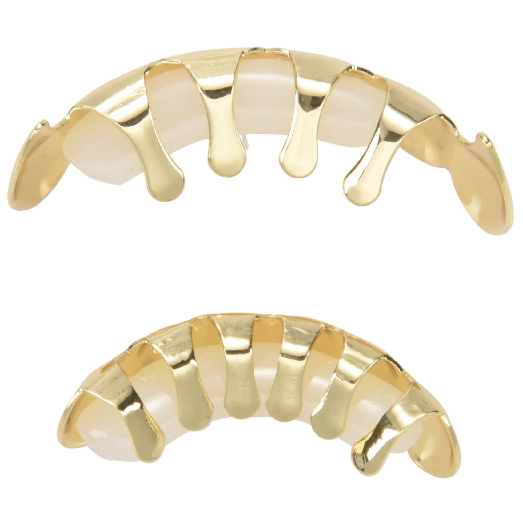 Gold Men and Women Unisex Fashion Hip Hop Teeth High Quality Jewelry Decorate Copper Teeth Braces Halloween decorative braces