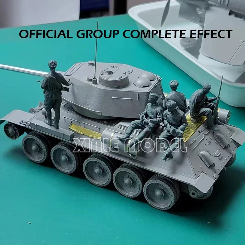 Kits de construction de modèles de bordure 1/35 BT-027 T-34/85, tourelle composite, 112 plantes (avec figurine en résine) pour modèle de jouet militaire, passe-temps