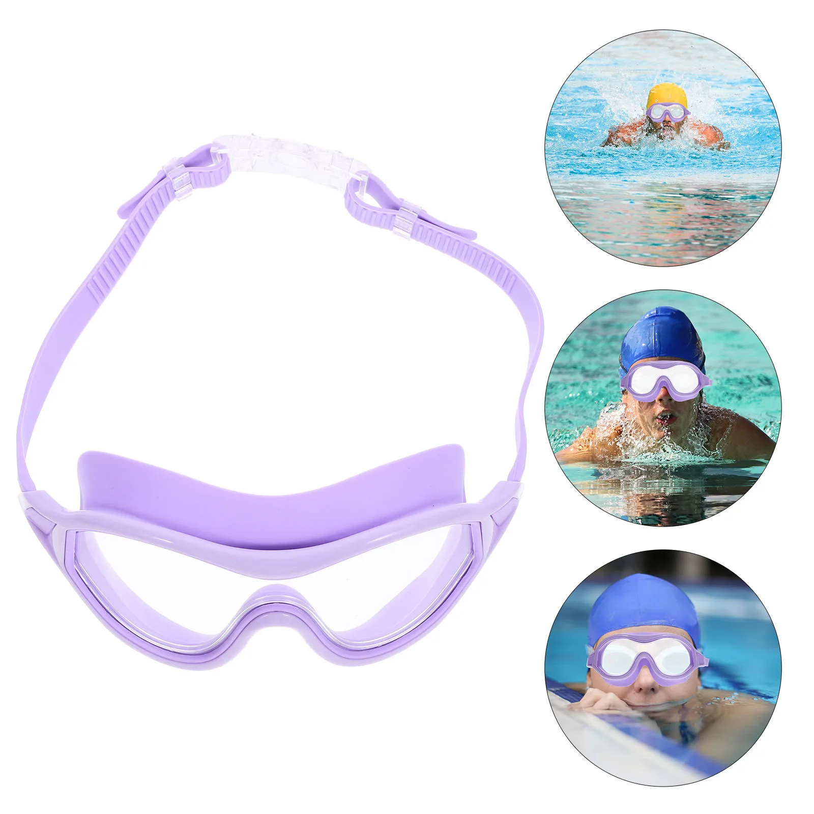 

1 Pair Waterproof Swim Goggles Anti- Lens Lightweight Portable For Adults Unisex Sports Swimming Eyewear No Leaking