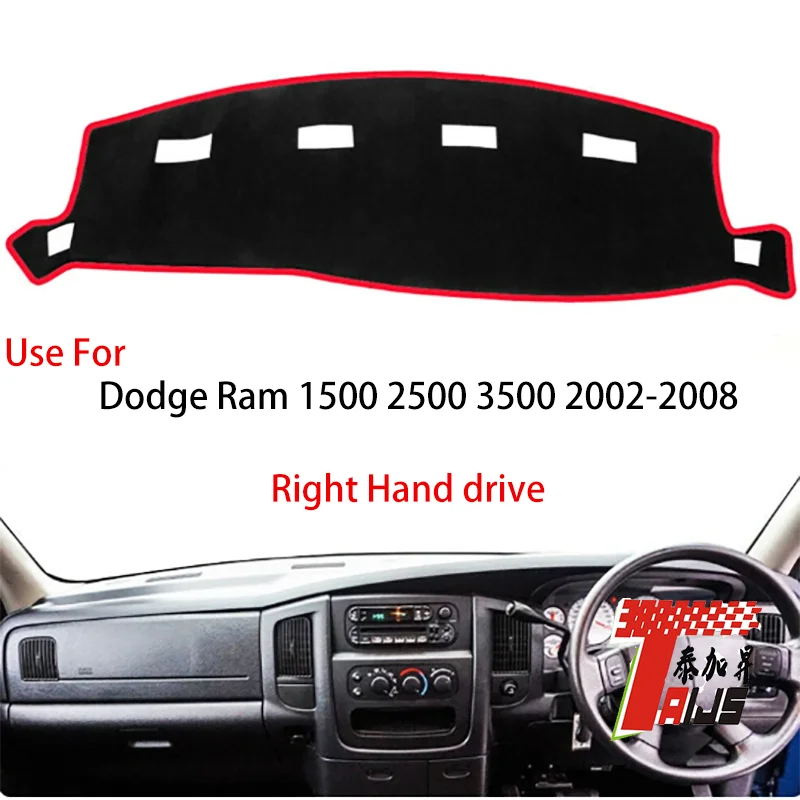 TAIJS factory Flannel right-hand drive Car dashboard cover for Dodge Ram 1500 2500 3500 2002-2008 Right-hand drive