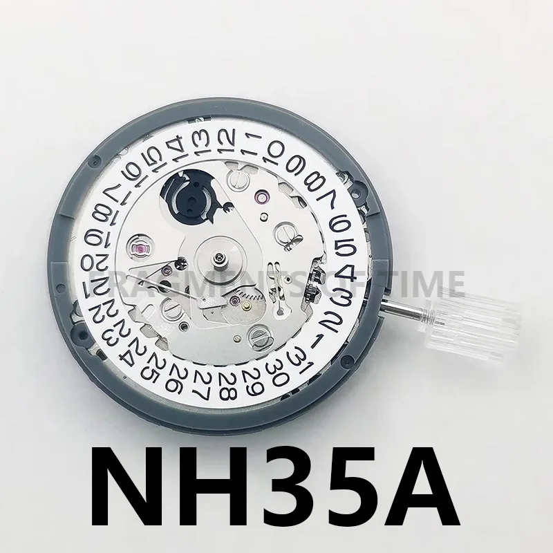 Japan NH35A Premium Mechanical Movement NH35 White Date wheel 24 Jewels Self-winding High Accuracy Movt Replace parts