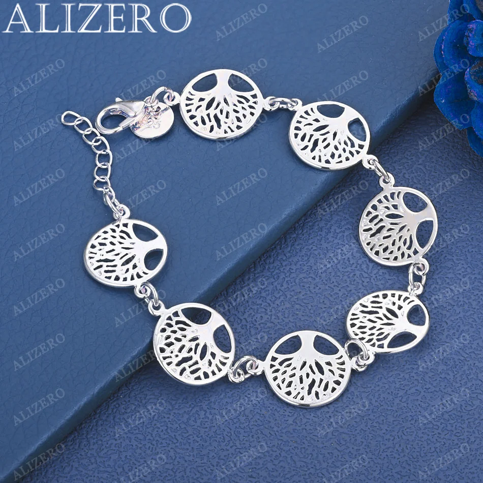 

ALIZERO 925 Sterling Silver Bracelet Tree of Life Bracelets Fashion Jewelry For Birthday Party and Daily Wear